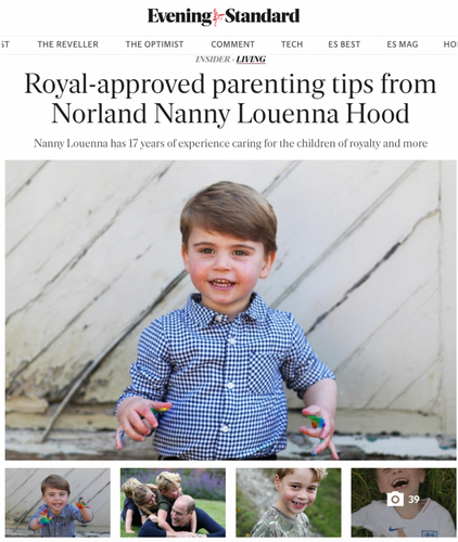 Royal-approved parenting tips from Norland Nanny Louenna Hood
