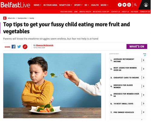 Top tips to get your fussy child eating more fruit and vegetables