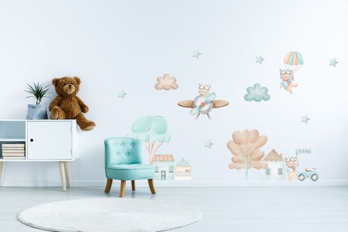 Teddy Adventures Large Wall Art Composition