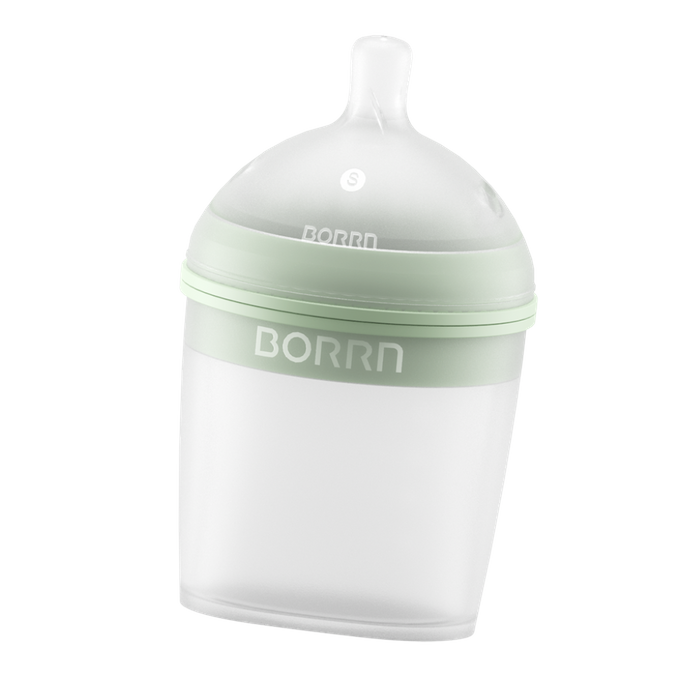 BORRN Silicone Bottle Green/Orange 150ml