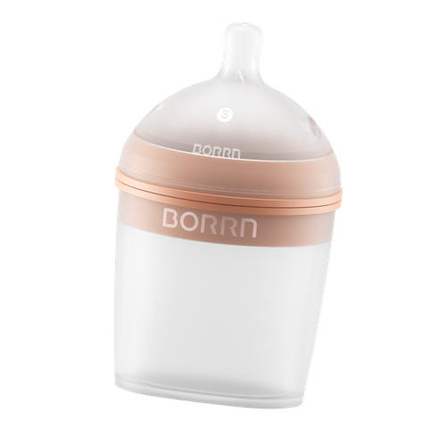 BORRN Silicone Bottle Green/Orange 150ml