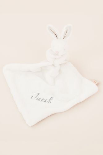 Personalised White Super Soft Bunny Comforter