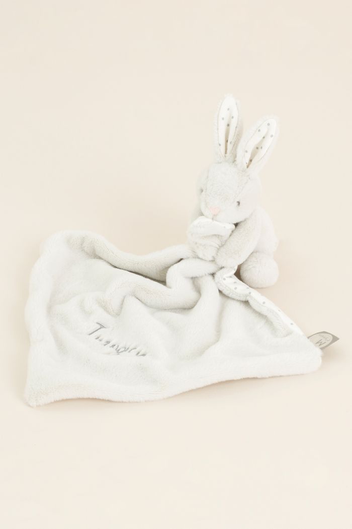 Personalised Light Grey Bunny Comforter The Baby Show