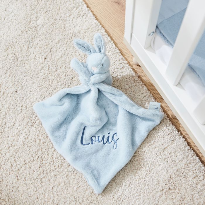 Personalised Blue Bunny Comforter The Baby Show