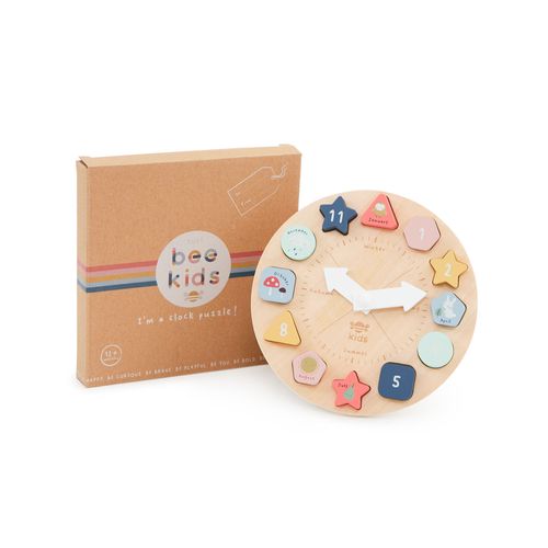 Wooden Puzzle Clock Shape Sorter Toy