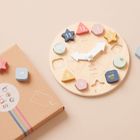 Wooden Puzzle Clock Shape Sorter Toy