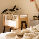 Gaia Baby | Hera Bedside Crib - Natural Ash | Walnut