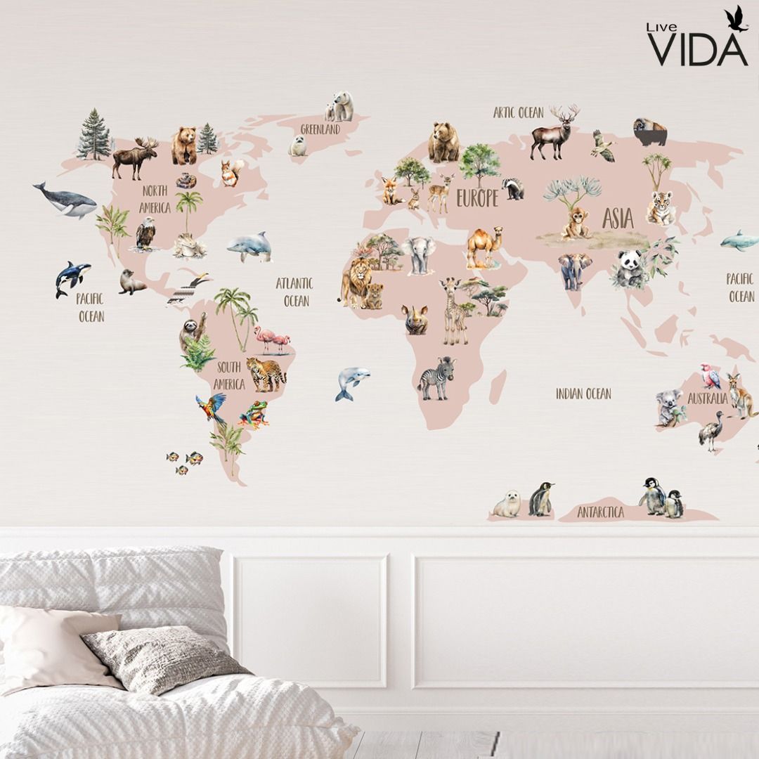 ‘Animals of The World’ educational wall art collection