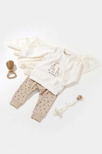 2 Pcs Set 100% Organic Cotton Giraffe Collection