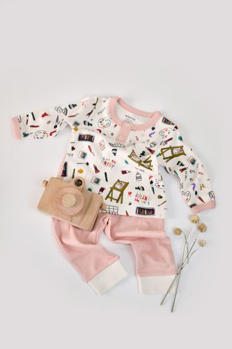 2 Pcs Set 100% Organic Cotton World Babies Collection