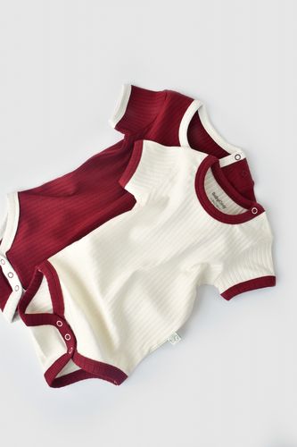 2 Pcs Short Sleeve Body Organic Cotton Ribana Collection