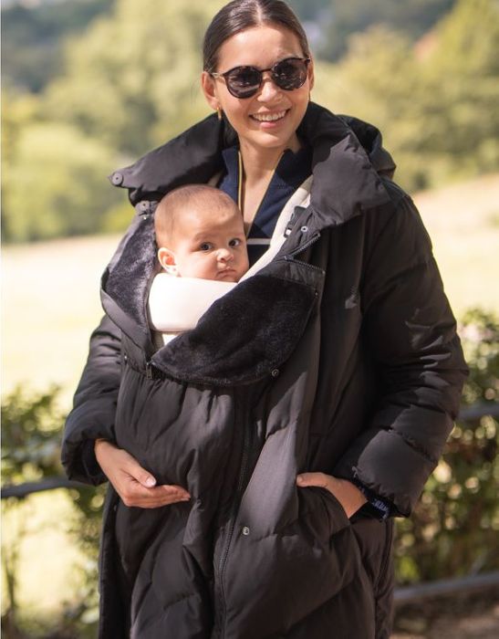 Long Maternity & Babywearing Puffer Coat