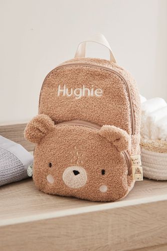 Personalised Fluffy Bear Character Mini Backpack