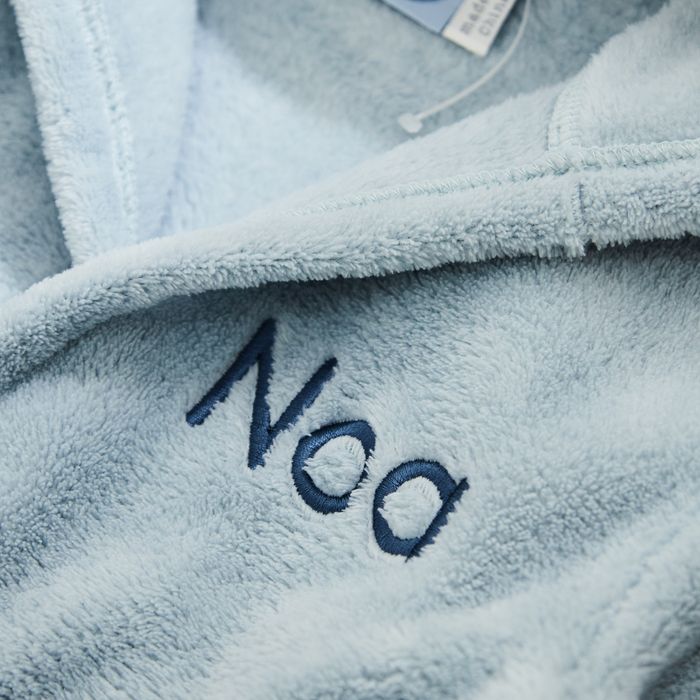 Personalised Fleece Blue Robe With Ears