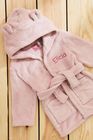 Personalised Fleece Robe Pink With Ears