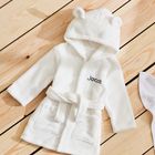 Personalised Fleece Robe Ivory With Ears