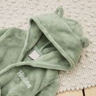 Personalised Fleece Robe Sage With Ears