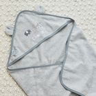 Personalised Grey Welcome to the World Hooded Towel
