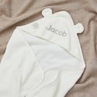 Personalised Small Ivory Hooded Towel