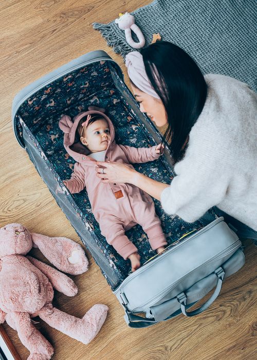 The Vegan leather POD Travel Crib