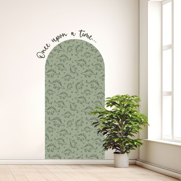 Dinosaur Printed Arch  & Quote Wall Decal