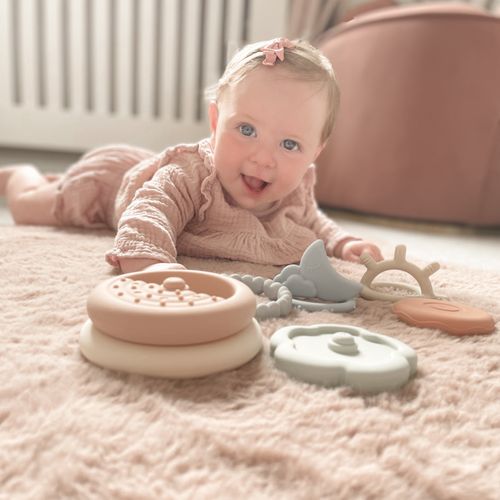 Stacking Ring Toy - 7 Pieces Toy with Unique Shape Design