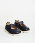 Aurora Navy Leather Girls Kids Shoe