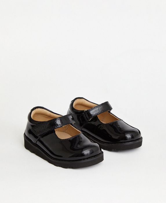 Aurora Black Patent Girls Kids Shoe