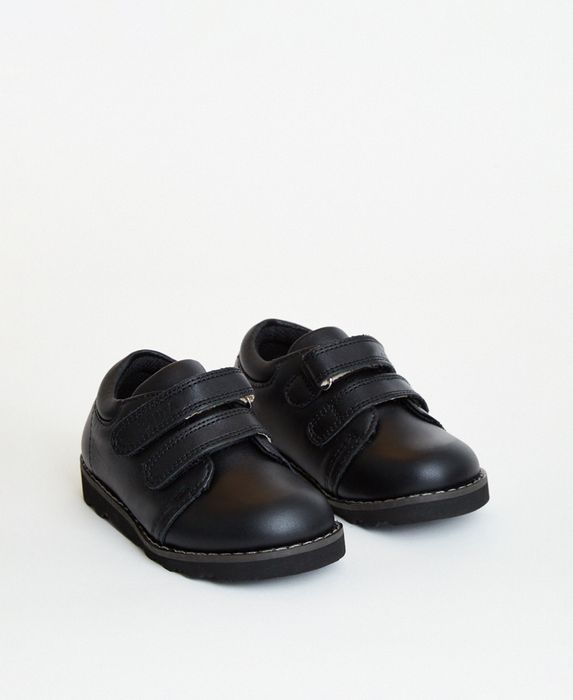 Comet Black Leather Boys Kids Shoe
