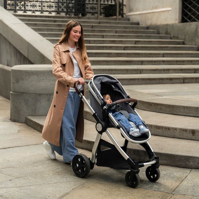 Panorama XTi by Babylo Travel System Bundle with 2-in-1 Seat and R129 Car Seat Granite