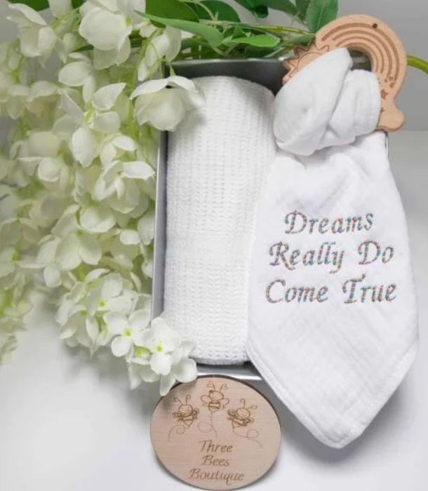 Organic Cotton Muslin Comforter and Teething Toy