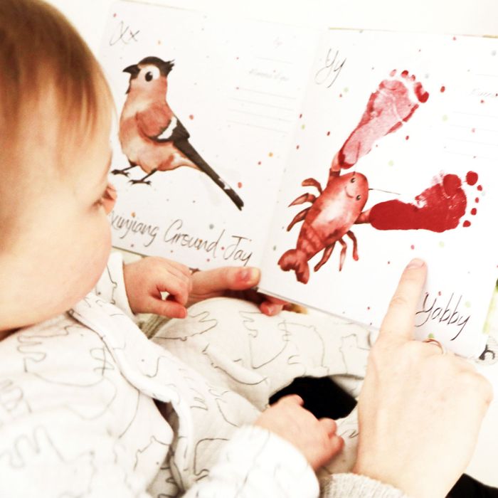 ABC Animals - Hand & Footprint Memory Book