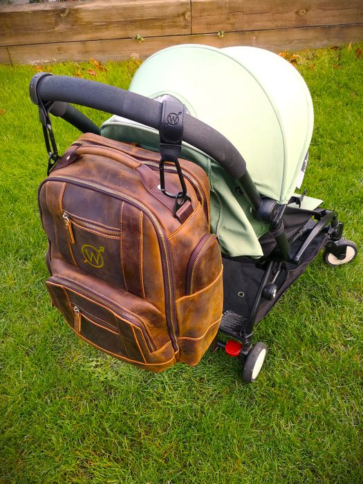 Raefin Leather Dad Backpack
