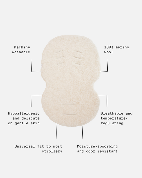 ASTOR Merino Wool Pram liner - Cream