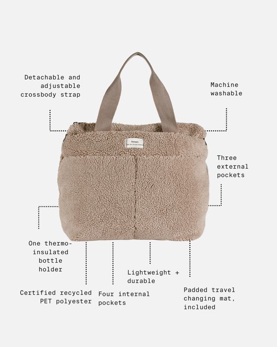 SIGRID Eco Changing Bag with Changing Mat - Beige