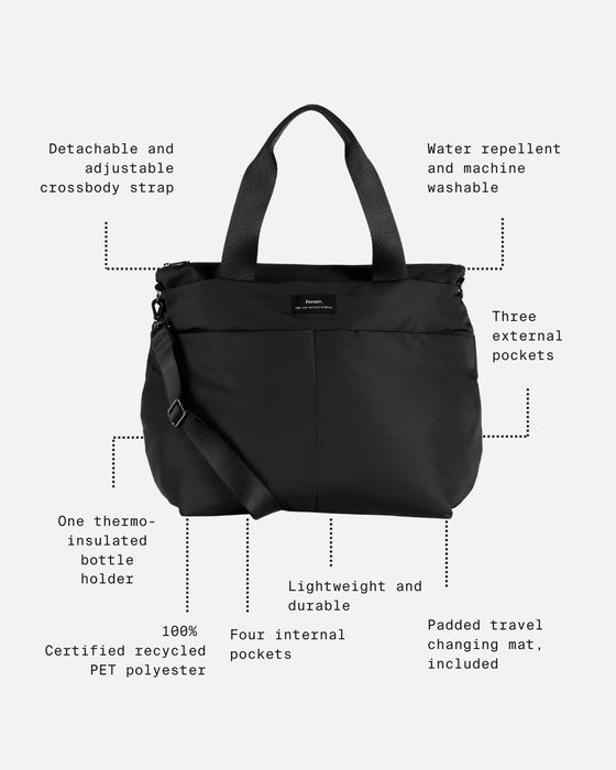 SIGRID Eco Changing Bag with Changing Mat - Black
