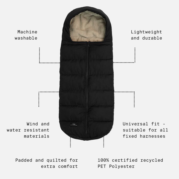 ALMA Eco Universal quilted footmuff - Taupe