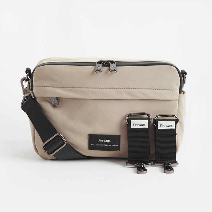 FRIDA Eco Stroller Organiser with Stroller Clips - Taupe