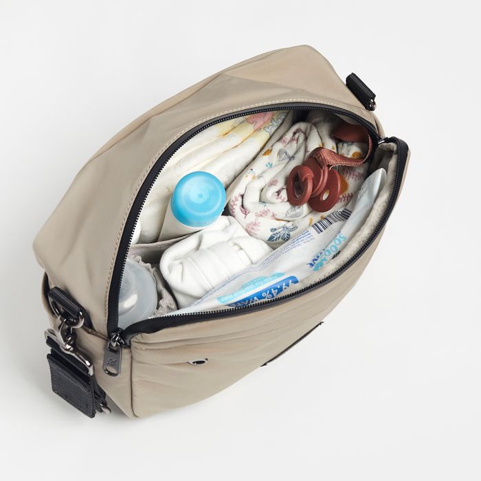 FRIDA Eco Stroller Organiser with Stroller Clips - Taupe