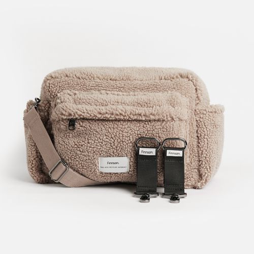 FREYA Eco Oversized Stroller Organiser with Stroller Clips - Beige