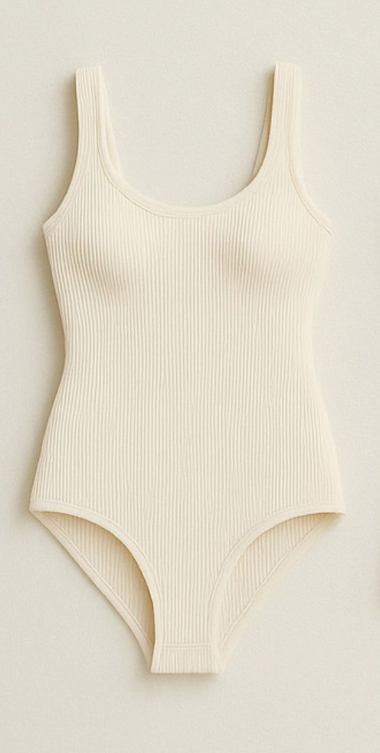Buttermilk Ribbed Bodysuit for Maternity & Postpartum