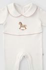 Organic Cotton Collared Romper – Playtime Foal Embroidered