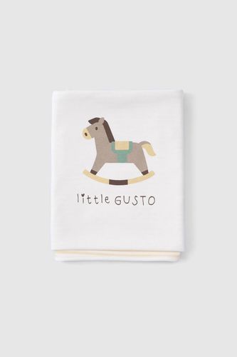Double-Layer Organic Cotton Baby Blanket – Playtime Foal Pattern