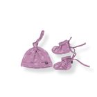 Merino wool hat and bootie set