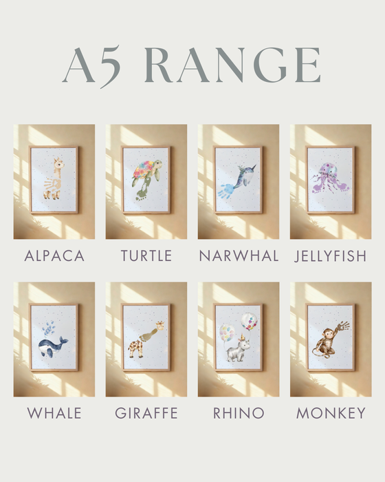 A5 Hand & Footprint Keepsake Prints