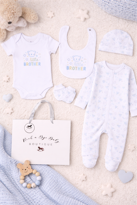Luxury Newborn Baby Gift Set – “Best Little Brother” (NB–6 Months) - NK05