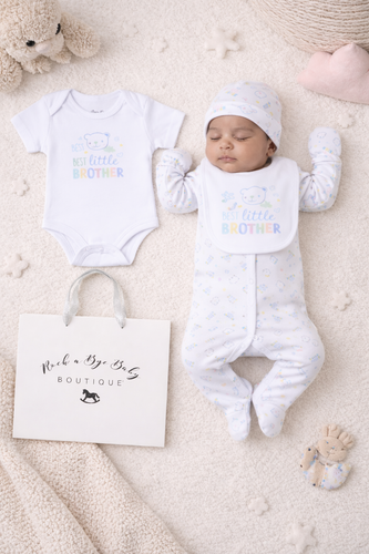 Luxury Newborn Baby Gift Set – “Best Little Brother” (NB–6 Months) - NK05