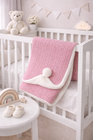 Luxury Cable Knit Baby Blanket with Cosy Fleece Backing (3 Colours Available)