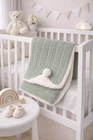 Luxury Cable Knit Baby Blanket with Cosy Fleece Backing (3 Colours Available)