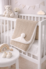 Luxury Cable Knit Baby Blanket with Cosy Fleece Backing (3 Colours Available)